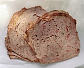 Stuttgart liver cheese, sliced thinly