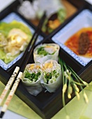 Vietnamese spring rolls (with rice paper and vegetables)