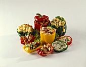Various stuffed peppers