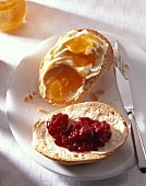 Breakfast Bread Slices with Jam