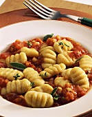 Gnocchi alla piemontese (gnocchi with tomato sauce, Italy)