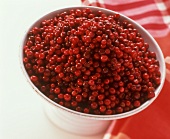 Cranberries in a white bowl