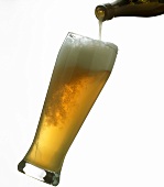 Weissbier being poured into a glass