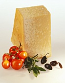A Block of Fresh Parmesan Cheese