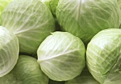 Several white cabbages (close-up)