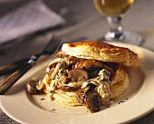 Puff pastry with mushroom filling