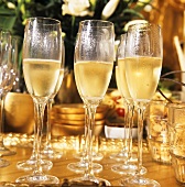 Many Champagne Flutes