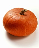 Ein orangefarbener Speisekürbis