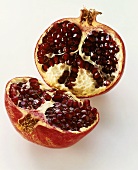 A halved pomegranate