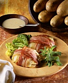 Potato and bacon tartlet