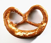 A salt pretzel (with few grains of salt)