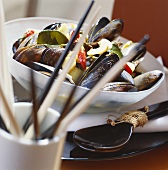 Mussels with vegetables
