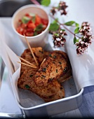 Turkey breast fillets with tomato salsa in cool box