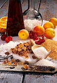 Ingredients for home-made liqueurs