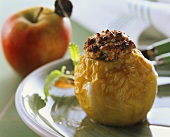 Baked apples with marzipan