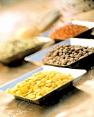 Assorted Lentils in Bowls