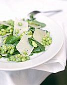 Bean salad with rocket and pecorino