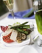 Grilled vegetables with pecorino