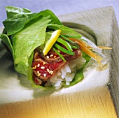 Temaki sushi with beef