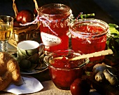 Plum jam with ginger