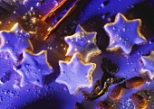 Glazed Star Shaped Christmas Cookies