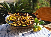 Paella mit Meeresfrüchten