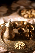 Oriental coffee scene with mocha (Syria)