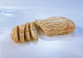 Ciabatta, a loaf and slices