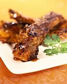 Pork ribs with barbecue sauce