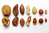 Various nuts, shelled and unshelled