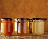 Various types of honey
