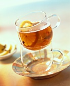 Tea punch with brown rum