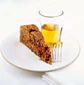 Dried fruit cake and a glass sherry
