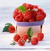 Raspberries in a Basket