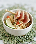 Bulgur salad with tuna