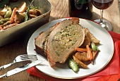 Veal breast with potato stuffing