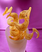 Deep-fried potato spirals