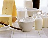 Still life with dairy products