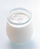 A jar of natural yoghurt