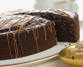 Iced chocolate cake