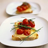 Cheese and tomato on toast
