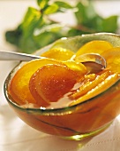 Orange marmalade in bowl