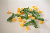 Green beans and grains of maize