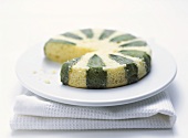 Small cake with sage leaves