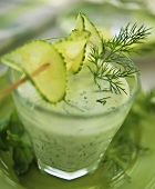 Cucumber and herb drink with buttermilk