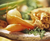 Still life with soup vegetables