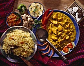Indisches Krabbencurry mit Reis