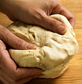 Kneading dough by hand