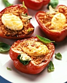 Stuffed peppers with bulgur and cheese stuffing