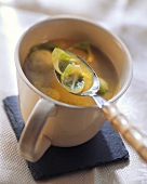 Brussels sprout soup with curry